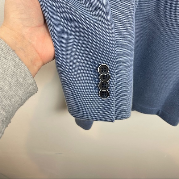 Savile Row Co Light Blue Blazer Two-Button Notch Front & Inside Pockets XXL - Picture 5 of 10